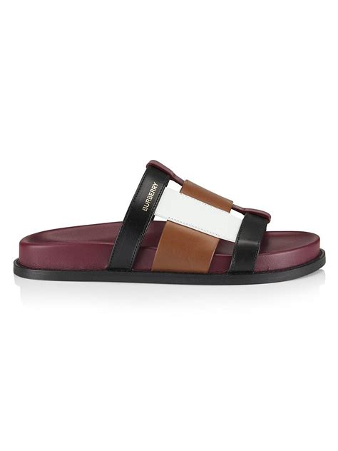 Burberry Women's Thelma Colorblocked Strappy Slide Sandals 